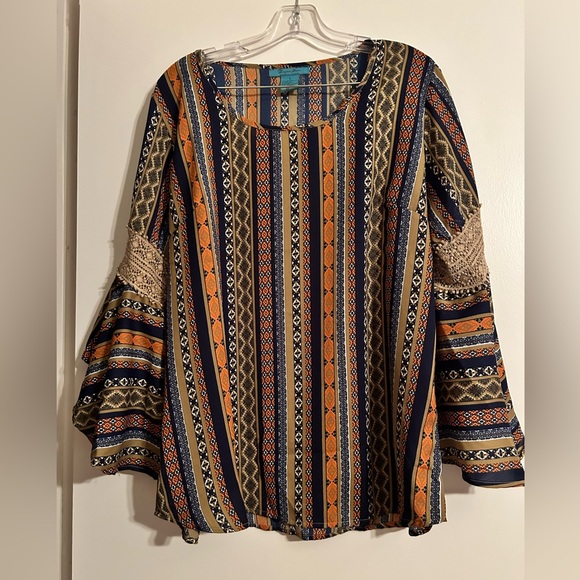 NWOT TURQUOISE HAVEN BOHO TOP SIZE LARGE - Picture 3 of 4